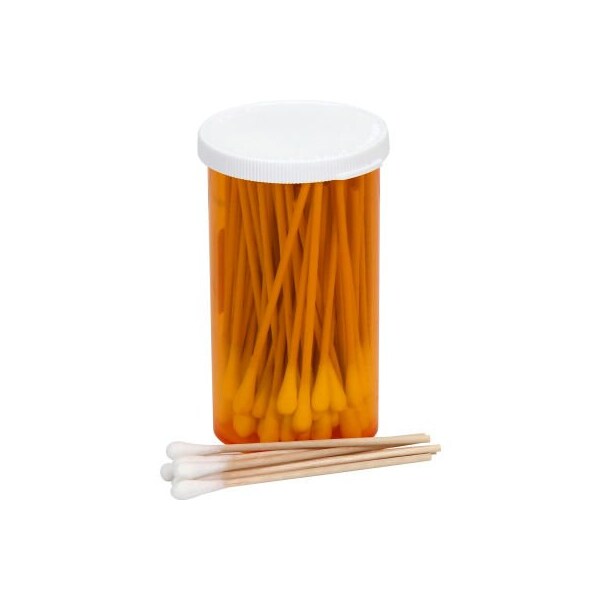 Acme United First Aid Only Non-Sterile Cotton Tipped Applicators, 3in Wood Shaft, 100/vial, 50PK 25-410 - main